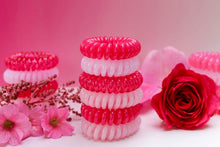 Load image into Gallery viewer, Pretty in Pink Colour SpiraBobbles | Hair Rings | Pack of 3 - SpiraBobble
