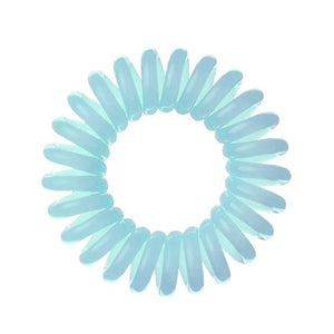 Gorgeous aqua blue coloured hair ring called a spirabobble