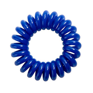 Blue Beauty coloured hair bobble called a spirabobble.