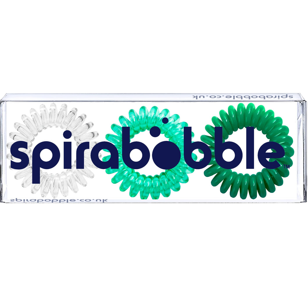 Clearly Green SpiraBobbles | Spiral Hair Bobbles & Hair Ties