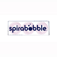 Load image into Gallery viewer, A flat transparent box of 3 perfect pink coloured hair accessories called spirabobbles
