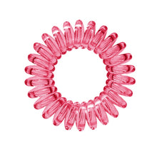 Load image into Gallery viewer, A simply cerise pink coloured plastic spiral circular hair bobble on a white background called a spirabobble.
