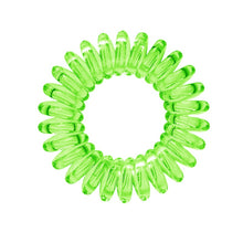 Load image into Gallery viewer, A simply spring green coloured plastic spiral circular hair bobble on a white background called a spirabobble
