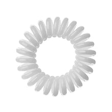 Load image into Gallery viewer, A pale grey coloured plastic spiral circular hair bobble on a white background called a spirabobble.
