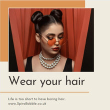 Load image into Gallery viewer, Light Orange SpiraBobble | Spiral Hair Bobbles &amp; Hair Ties
